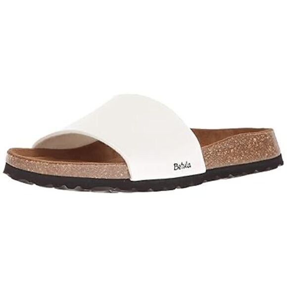 Betula Women’s Size 10.5 EU 41 White Birko-Flor Sandals - Picture 1 of 10